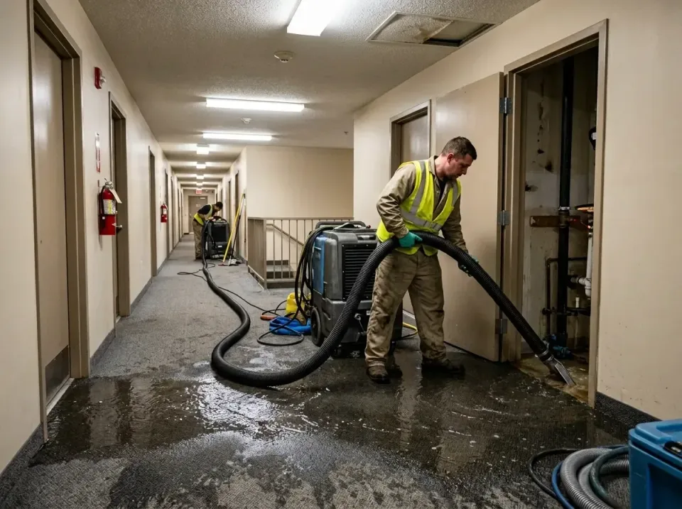 multi-unit-apartment-hallway-f-005 — frequently asked questions, Emergency Burst Pipe Water Extraction & Removal in Uhrichsv…